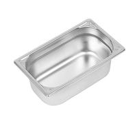 VOGUE DW447 304 - Padella in acciaio INOX resistente, 1/4, capacità 2,5 l, 100 x 162 x 265 mm, colore: Argento