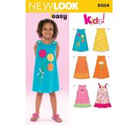 Vogue Fabrics New Look 6504, Misura A Cartamodello per Abiti da Donna, Multicolore