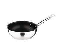 VOGUE FC098 - Padella antiaderente in acciaio INOX Platinum Plus, 200 x 70 mm, colore: Argento