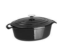 Vogue GH306 casseruola, 5 l, ovale, nero