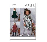 Vogue Modelli Cartamodello V2059A Abiti per bambini A (3-4-5-6-7-8)