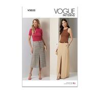 Vogue Paper Pattern V2032Y5 - Cartamodello per gonna da donna, in due lunghezze, taglie dalla 50 alla 50