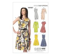 Vogue Patterns 9167, Vestito da Donna, Taglie, Lino, Seta, Multicolore, E5 (14-16-18-20-22)