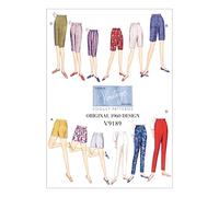 Vogue Patterns Cartamodello 9189 A5 Pantaloncini e Pantaloni Donna Taglie 6-14 Multicolore