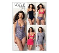 Vogue Patterns 9192, top da donna, costume da bagno, slip e copricostume, taglie 14-22, multicolore, E5 (14-16-18-20-22)