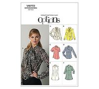 Vogue Patterns Cartamodello per Maglia, Lino, Seta, Chiffon, Formato A5 (6-8-10-12-14)