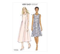 Vogue Patterns Medium Weight Linen Vestiti da Donna, Multicolore, Taglie 6 - 14