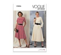 Vogue Patterns Paper Pattern V2046R5 - Cartamodello per abito da donna, con maniche e lunghezze variabili, taglie R5 (14-16-18-20-22)