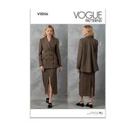 Vogue Patterns Paper Pattern V2056B5 - Cartamodello per giacca e gonna da donna, taglie dalla 40 alla 46