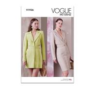 Vogue Patterns V1936F5 - Abito blazer da donna F5 (16-18-20-22-24)