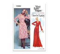 Vogue Patterns V2000H5 Misses' Wrap Dress Motivo di Carta, Multicolore, Single