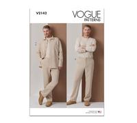 Vogue Patterns V2142BB - Cartamodello per camicia e pantaloni da uomo BB (44-46-48-50-52)