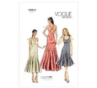 Vogue Patterns Modello Vestito da Donna, Raso, Multicolore, E5 (14-16-18-20-22)