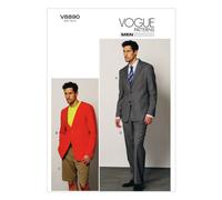 VOGUE PATTERNS V8890 Modello per cucire giacche/pantaloncini e pantaloni da uomo, taglia MUU (34-36-38-40)