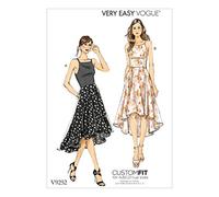 Vogue Patterns Vestito Aderente Donna con Cucitura Anteriore e Posteriore Principessa, Multicolore, Taglie 14 - 22