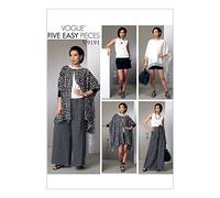 Vogue Patterns Vogue Pattern 9191, Poncho da Donna, Top, Pantaloncini e Pantaloni, Taglie, ZZ (LRG-XLG-XXL)