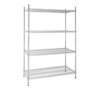 VOGUE U257 scaffalatura a 4 ripiani filo kit, 610 mm profondità