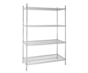 VOGUE U257 scaffalatura a 4 ripiani filo kit, 610 mm profondità