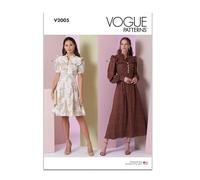 Vogue V2005U5 - Abito da donna, in due lunghezze con maniche varianti, U5 (16-18-20-22-24)