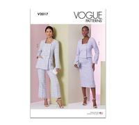 Vogue V2017Y5 - Giacca da donna in due lunghezze, gonna e pantaloni, Y5 (18-20-22-24-26)