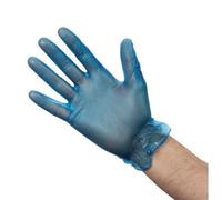VOGUE vinyl food Prep Gloves Blue Powdered extra large