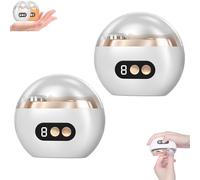 Voguehom Sunbowf Relaxrich Multi-Functional Electric Nail Trimmer, Brittrove 3-in-1 Automatic Fingernail Trimmer Quiet, 3 Speed Adjustable, USB Rechargeable for Adults Senior (2Pcs*White)