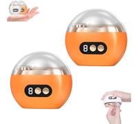 Voguehom Sunbowf Relaxrich Multi-Functional Electric Nail Trimmer, Brittrove 3-in-1 Automatic Fingernail Trimmer Quiet, 3 Speed Adjustable, USB Rechargeable for Adults Senior (2Pcs*Orange)