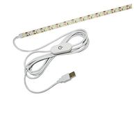 Vogueing - Striscia da cucire USB flessibile, DC 5 V, 2 m, luce LED per macchina da cucire con dimmer, per macchina da cucire, sfondo TV, ecc., bianco