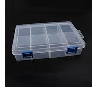Vogueing Tool Contenitore in plastica per artigianato PP, scatola organizzatrice trasparente per gioielli, mini contenitore per bigiotteria con 8 scomparti, 1 pezzo