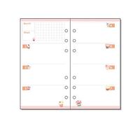 Vogueing Tool - Ricarica a 6 fori per quaderno, formato A5, per compilare il tuo piano giornaliero/settimanale/mensile (40 pagine, confezione da 2)