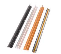 Vogueing Tool, righello in alluminio, scala metrica triangolare, professionale, per architetti e ingegneri, scala 1:20, 1:25, 1:50, 1:75, 1:100, 1:125-oro