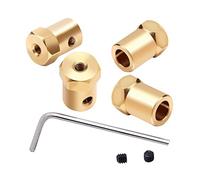 Vogueing Tool - Set di 4 giunti esagonali in ottone, 5 mm, per robot fai da te, con chiave esagonale e vite