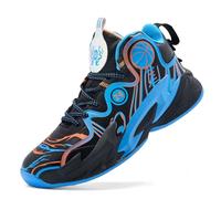 Voguerra Scarpe da Basket Alte da Uomo con Supporto Migliorato for la Caviglia e Suole in Gomma Antiscivolo Fan di Basket(Black,41 EU)
