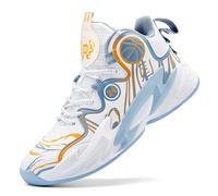 Voguerra Scarpe da Basket Alte da Uomo con Supporto Migliorato for la Caviglia e Suole in Gomma Antiscivolo Fan di Basket(Grey,38 EU)