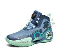 Voguerra Scarpe da Basket da Uomo for l'allenamento Sportivo all'aperto con Supporto alla Caviglia e Ammortizzazione Antiscivolo Fan di Basket(Blue,45 EU)