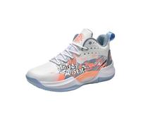 Voguerra Scarpe da Basket da Uomo, Suola Intermedia Ammortizzata, Antiscivolo ad Alta densità, Scarpe Sportive da Corsa Altamente Traspiranti Fan di Basket(Cyan,45 EU)