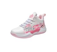 Voguerra Scarpe da Basket da Uomo, Suola Intermedia Ammortizzata, Antiscivolo ad Alta densità, Scarpe Sportive da Corsa Altamente Traspiranti Fan di Basket(White Red,42 EU)