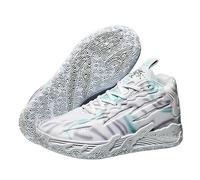 Voguerra Scarpe da Basket Unisex, Scarpe Sportive Traspiranti con Design Multicolore Abbinato, trazione dinamica, Comfort for Tutto Il Giorno for campi Indoor/Outdoor Fan di Basket(White1,36 EU)