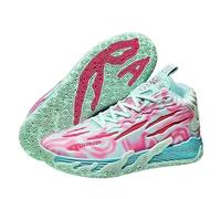 Voguerra Scarpe da Basket Unisex, Scarpe Sportive Traspiranti con Design Multicolore Abbinato, trazione dinamica, Comfort for Tutto Il Giorno for campi Indoor/Outdoor Fan di Basket(Pink1,36 EU)