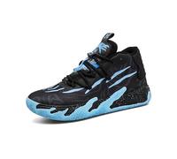 Voguerra Scarpe da Basket Unisex, Scarpe Sportive Traspiranti con Design Multicolore Abbinato, trazione dinamica, Comfort for Tutto Il Giorno for campi Indoor/Outdoor Fan di Basket(Black,42 EU)