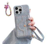 VogueSkin Wallet Case, Premium Leather, Card Holder & Hidden Makeup Mirror, 3-in-1 Wallet Phone Case, for Phone 17/16/15/14/13 Pro Max Series (MLBlue,17 Air)