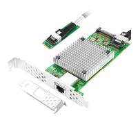 Vogzone 10GbE M.2 a RJ45 NIC, singola porta RJ45 con chip Intel 82599, M.2 + M Key + SFF-8087 con cavo da 35 cm, adattatore di rete di espansione da 10 Gigabit per Windows, Linux, UEFI