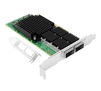 Vogzone Adattatore di rete 100GbE con chipset Mellanox connectX-5 Ex, PCIe 4.0(16GT/s) x16-100Gb Ethernet NIC, doppia scheda di rete Infiniband QSFP28 da 100 Gb, confronta con Mellanox MCX556A-EDAT