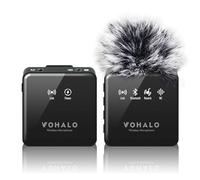 VOHALO Microfono Lavalier Wireless con Monitoraggio in Tempo Reale Ducking Audio Accompagnamento Riverbero Mute Cancellazione del Rumore Microfono Bluetooth per iPhone iPad Android Phone PC