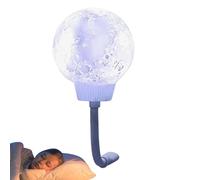 Voice Activated Night Light - 3D Moon Bedside Lamp | Bedroom Night Light For Bedside Desk Table Bookshelf Children's Room | Acrylic Lampshade, Color Changing (Yellow Moon), Voice Control, Relaxing Atm