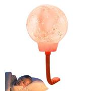 Voice Activated Night Light - 3D Moon Bedside Lamp | Bedroom Night Light For Bedside Desk Table Bookshelf Children's Room | Acrylic Lampshade, Color Changing (Yellow Moon), Voice Control, Relaxing Atm