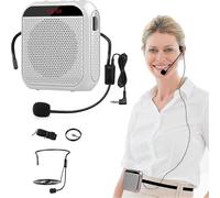 Voice Amplifier with Wired Microphone Headset, Portable Rechargeable PA System Speaker Personal Microphone Speech Amplifier, Loudspeaker
