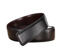 VOICE CHOO Cintura a due strati della pelle bovina del cuoio genuino degli uomini della cinghia a due lati disponibile senza fibbia Pin Buckle Belt For Men, 3,3 cm, 115 cm