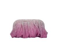 VOICE CHOO Shinny - Borsa da donna con strass increspati e motivo a cuori sfumati, rosa, Taglia unica