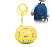 Voice Recorder Keychain (Cartoon Design) - Mini Audio Recorder Device | Easy Playback Accessory For Lectures Meetings Note-Taking | Fun Backpack Charm For College Dictation Spying Listening